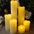 Slim LED Candles with Timer Option, Slim Ivory Wax and Amber Flame