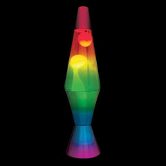 14.5 inch 20oz Rainbow Lava Brand Motion Lamp Clear Liquid