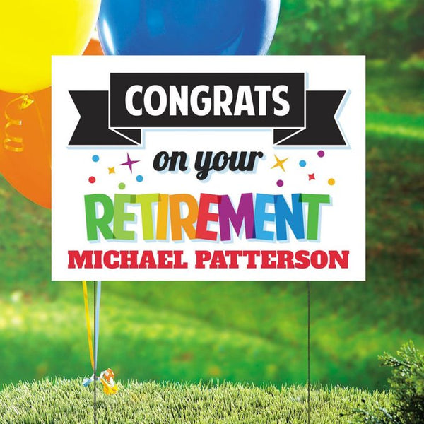 Personalized Retirement Outdoor Yard Sign