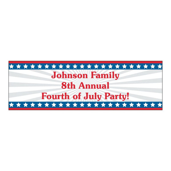 Stars & Stripes Patriotic Custom Banner - Medium