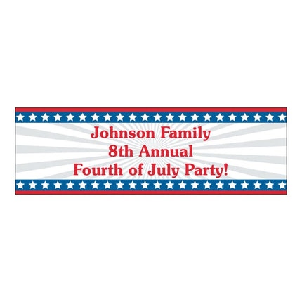 Stars & Stripes Patriotic Custom Banner - Large