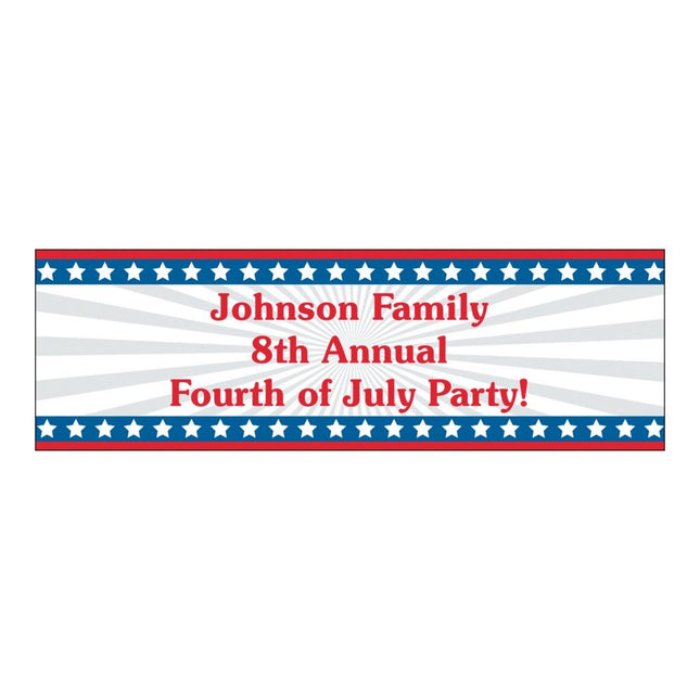Stars & Stripes Patriotic Custom Banner - Large