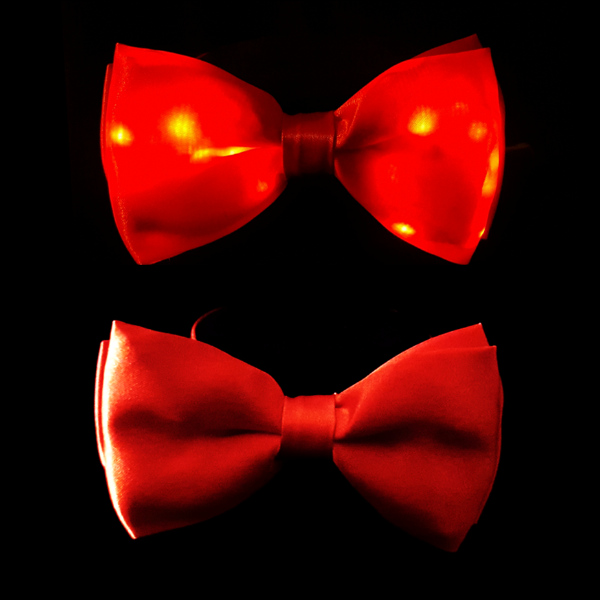 LED Light Up Red Bow Tie