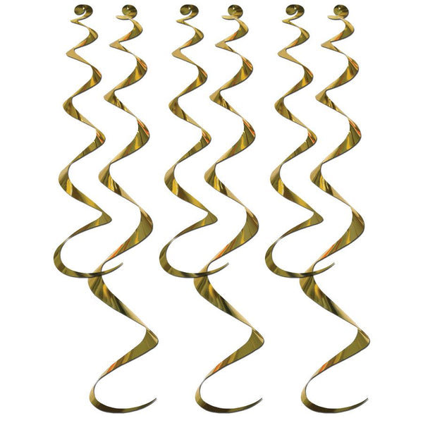 Gold Twirly Whirl Decorations