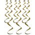 Gold Twirly Whirl Decorations