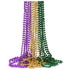 48" 18Mm Round Metallic Purple, Gold And Green Mardi Gras Beads