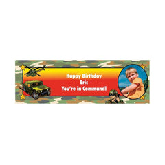 Camouflage Party Photo Custom Banner - Small