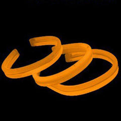 8 Inch Twister Orange Glow Sticks Bracelets