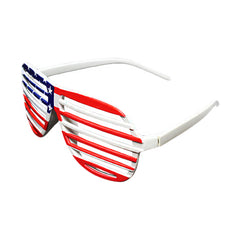 Patriotic Slotted Glasses - Pack of 12 Eyeglasses