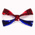 Patriotic Tri-color Sequin Bow Tie | PartyGlowz