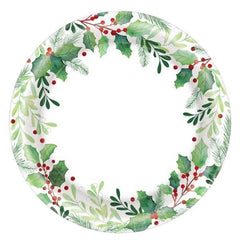 Traditional Holly 8 1/2" Plates