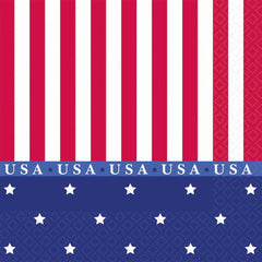 Stars And Stripes Beverage Napkins