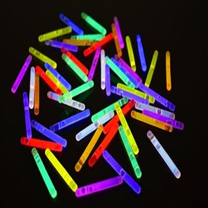 Windy City Novelties 50 Pack - 1.5 Inch Mini Glow Sticks - Green Light-Up Party Favors For Festivals, Camping, And Nighttime Events