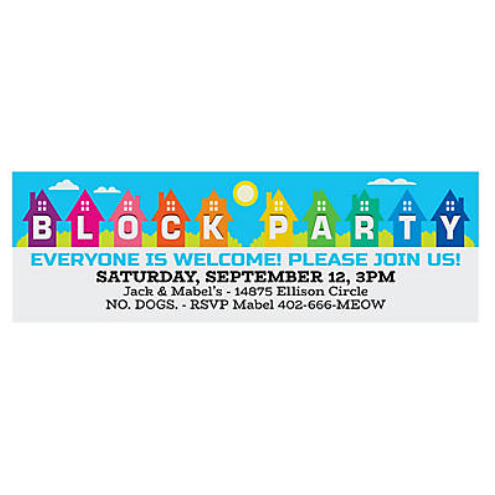 Block Party Signage Block Party Custom Banner - Small