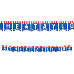 Personalized Patriotic Pennant Garland