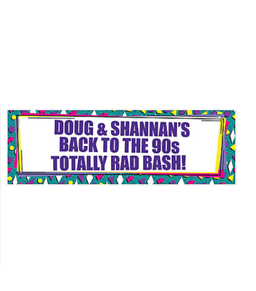 90s Party Custom Banner - Small