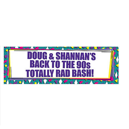 90s Party Custom Banner - Large