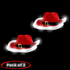 LED Light Up Christmas Red Santa Claus Cowboy Hats - Pack of 2