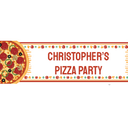 Pizza Party Custom Banner - Small