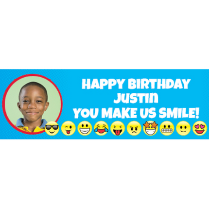 Emoji Party Photo Custom Banner - Small