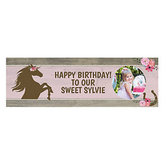 Horse Party Photo Custom Banner - Medium