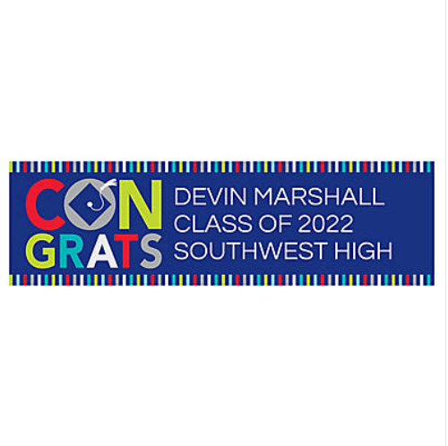 Giant Personalized Bright Graduation Banner