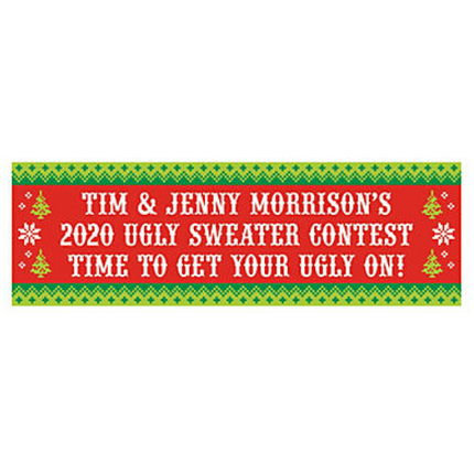 Ugly Sweater Christmas Custom Banner - Medium