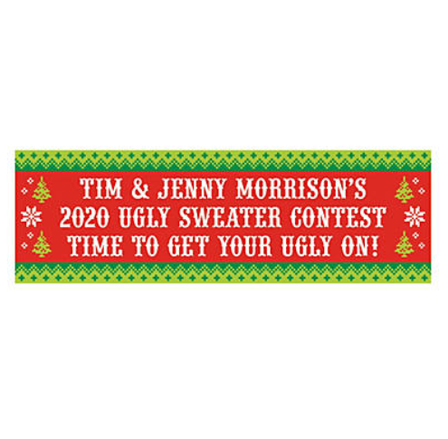 Ugly Sweater Christmas Custom Banner - Small