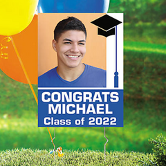 Custom Photo Graduation Yard Sign