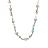 40" Acrylic Pink And Turquoise Marble Bead Necklace