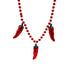 42" Red Hot Chili Pepper Bead Necklace