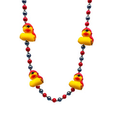 42" Mardi Gras Pirate Rubber Duck Beads Necklace