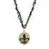 36" Fleur De Lis Glitter Medallion Mardi Gras Beads