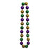 48" 50Mm Purple, Green And Gold Round Balls Necklace