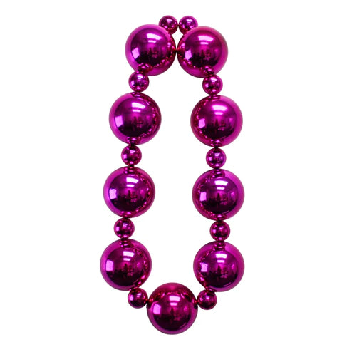 54 40/100Mm Hot Pink Big Balls Necklace