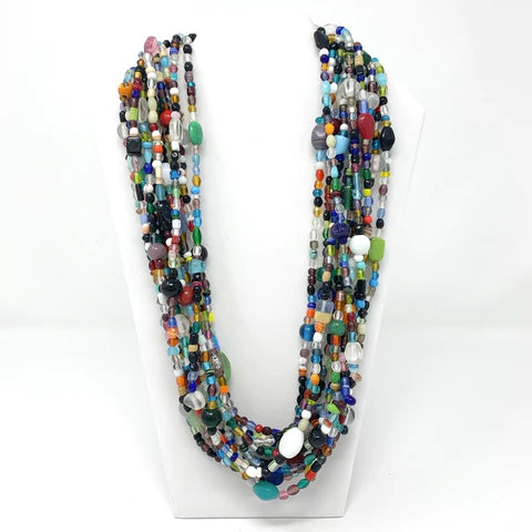 27 Multi Color Glass Bead Necklace