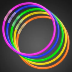 22 Inch Premium Jumbo Glow Sticks Necklaces - 50 Pieces