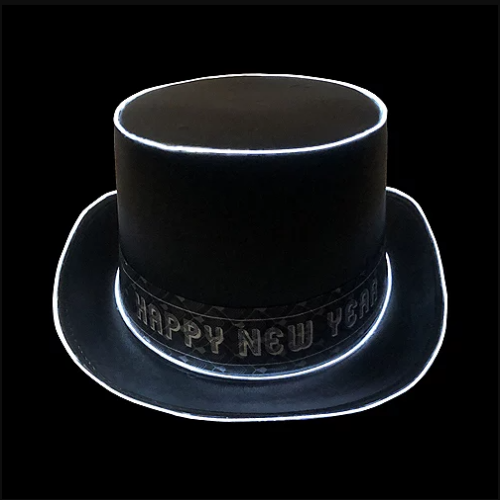 LED Light Up Happy New Year Top Hat