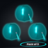 12 Inch Glow in The Dark Aqua Beach Balls - Pack of 3