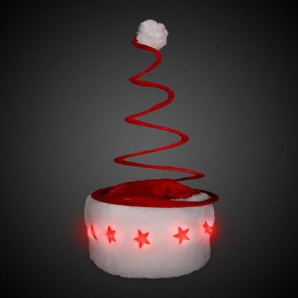 LED Light Up Santa Spring Hat