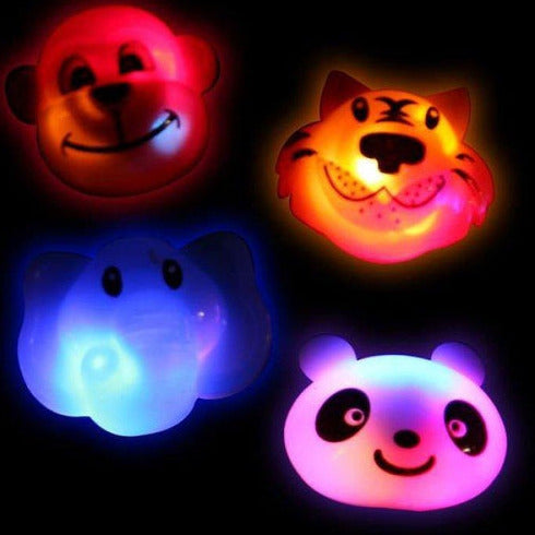 LED Wild Animal Jelly Rings - Assorted