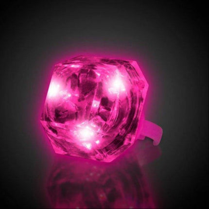 Light-Up Flashing Pink Supersized Diamond Ring