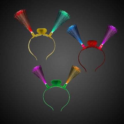 Light Up LED Fiber Optic Headbands
