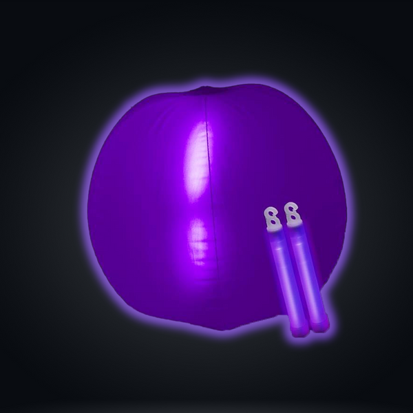 24 Inch Glow in The Dark Purple Beach Ball