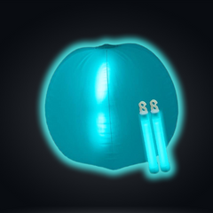 24 Inch Glow in The Dark Aqua Beach Ball