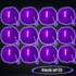 12 Inch Glow in The Dark Purple Beach Balls - Pack of 12