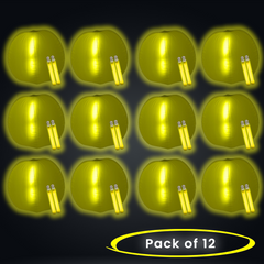 24 Inch Glow in The Dark Yellow Beach Ball - Pack of 12