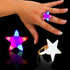 LED Light Up Chasing Star Rings