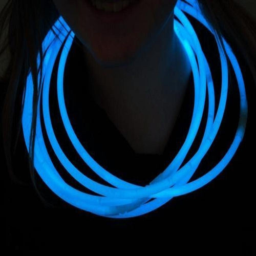 22 Inch Premium Jumbo Aqua Glow Sticks Necklaces