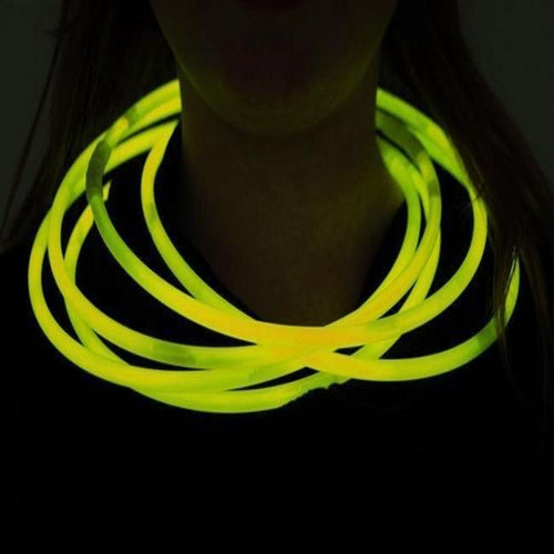 22 Inch Premium Jumbo Yellow Glow Sticks Necklaces